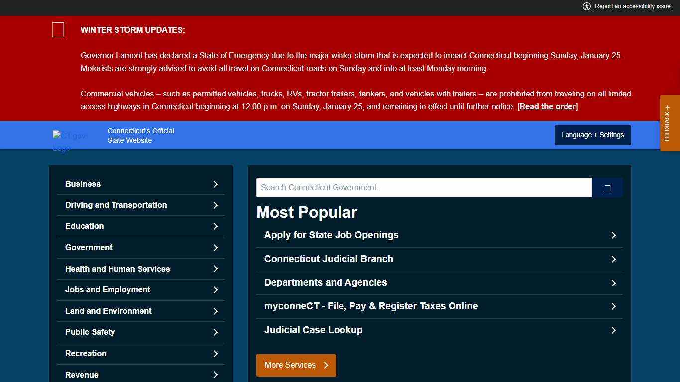 CT.GOV-Connecticut's Official State Website